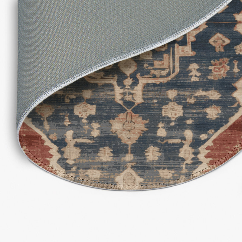 Tapis intérieur et extérieur brun Overdyed, Rond 5 pi