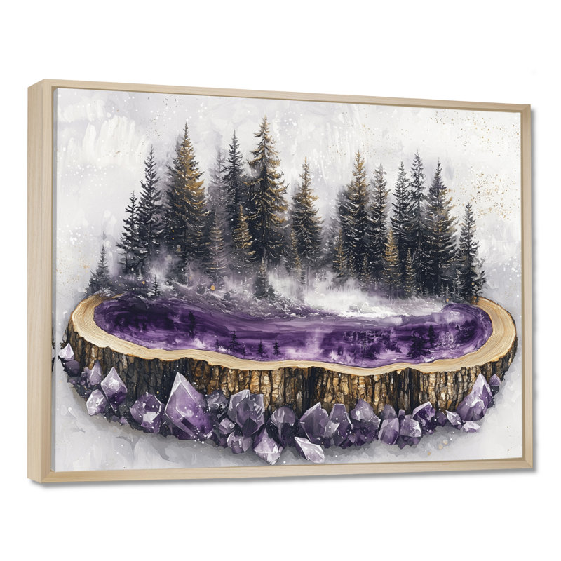 Gerto - Landscapes Wall Art, H 16 po x l 32 po, Impression encadrée flottante, Noir