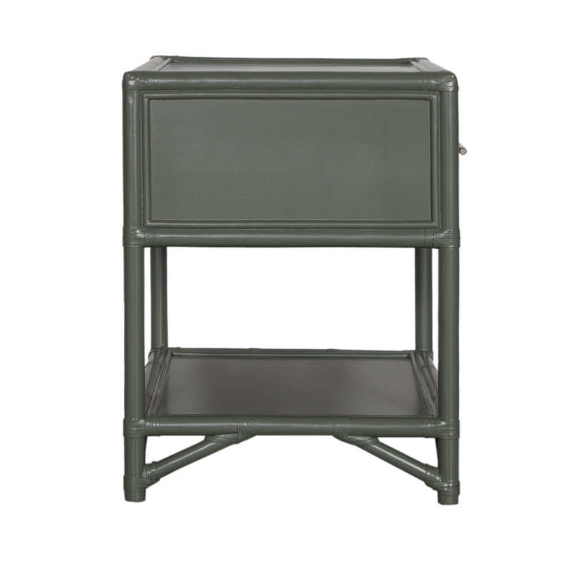 Juno One-Drawer Nightstand, Evergreen