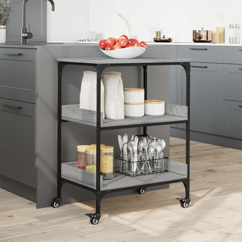 Northome Metal Bar Cart, Grey Sonoma