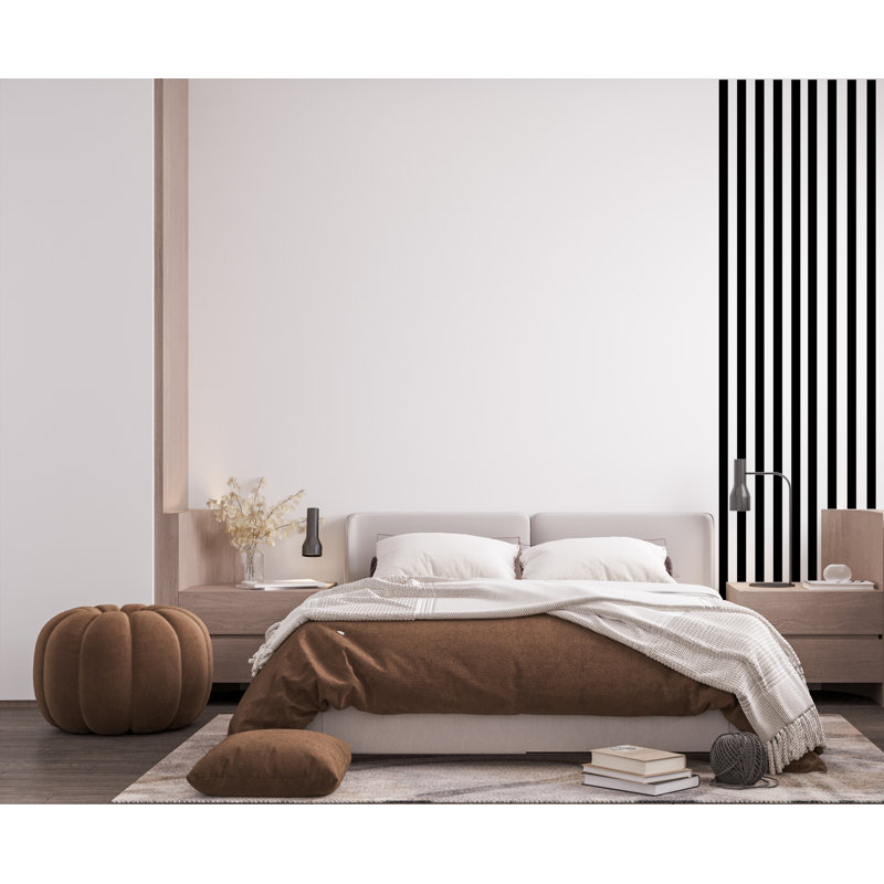 Adhésif mural lignes, autocollant à rayures fines, autocollant à rayures droites Boho, autocollant mural moderne, décalque de chambre d'enfant pour chambre de bébé, décoration intérieure 125LU