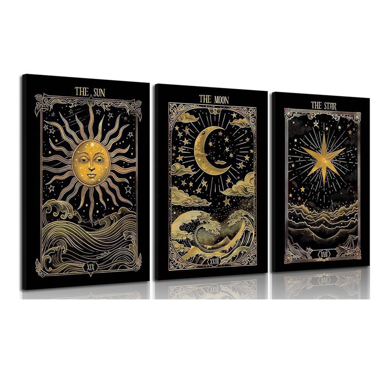 3 Piece Wrapped Canvas Print, 60 cm H x 40 cm W