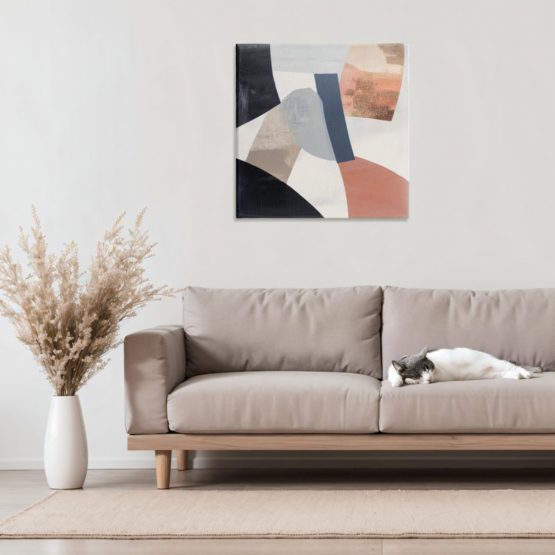«Fragmented Abstract Arrangement Canvas», conception par Mona Grace, H 24 po x l 24 po