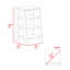 Cabinet, 29,7 po, quatre tablettes, vertical, chêne clair / blanc-1227917361