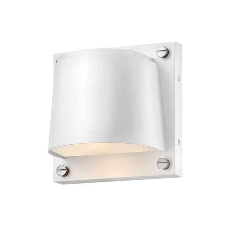 Scout 6.5" Sq. Outdoor Wall Mount Lantern - LED Included, Satin White