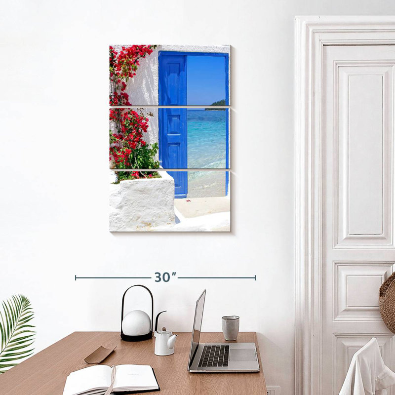 Porte grecque Lilie Blue, H 32 po x l 20 po