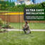 38cm W x 140cm D Metal Arbour in Green