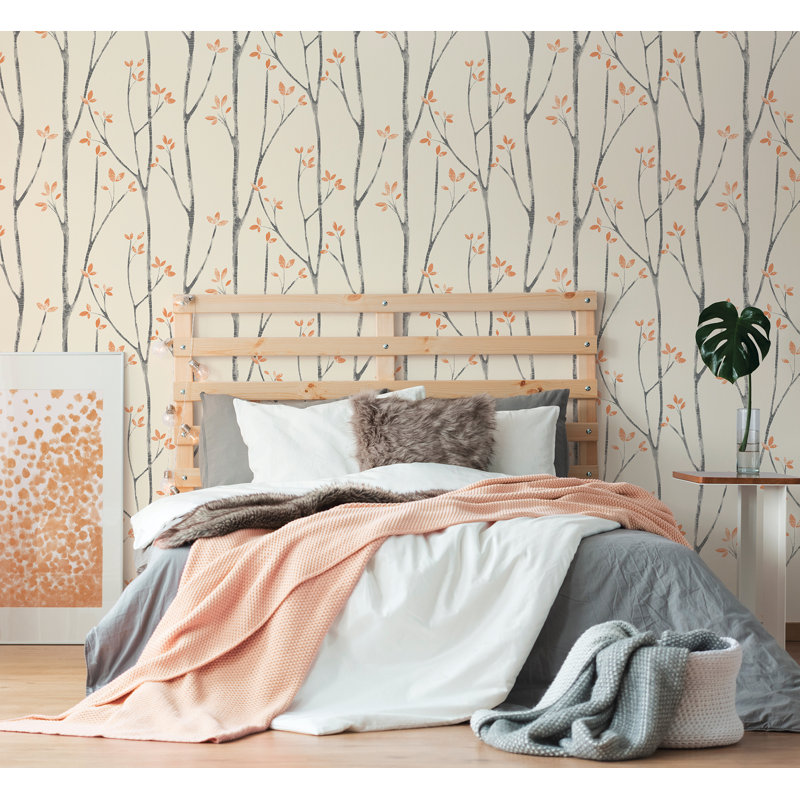 Lavardin 1005m x 52cm Semi-Gloss Wallpaper Roll, Orange