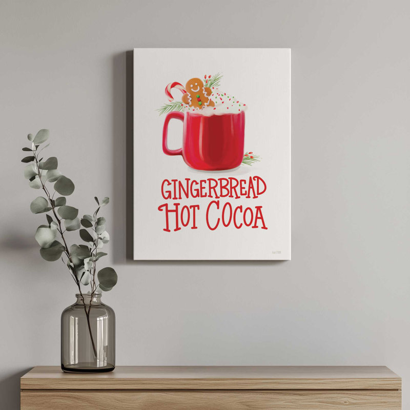 «Gingerbread Hot Cocoa» par House Fenway, reproduction d'art, L 36 x H 48, Ne s’applique pas, Toile tendue