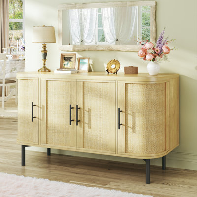 47.2" Rattan Sideboard Cabinet With Adjustable Shelf by Bay Isle Home