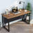 Dineke L-Shape Executive Desk with Cabinet Credenza-1312529025-1317106392
