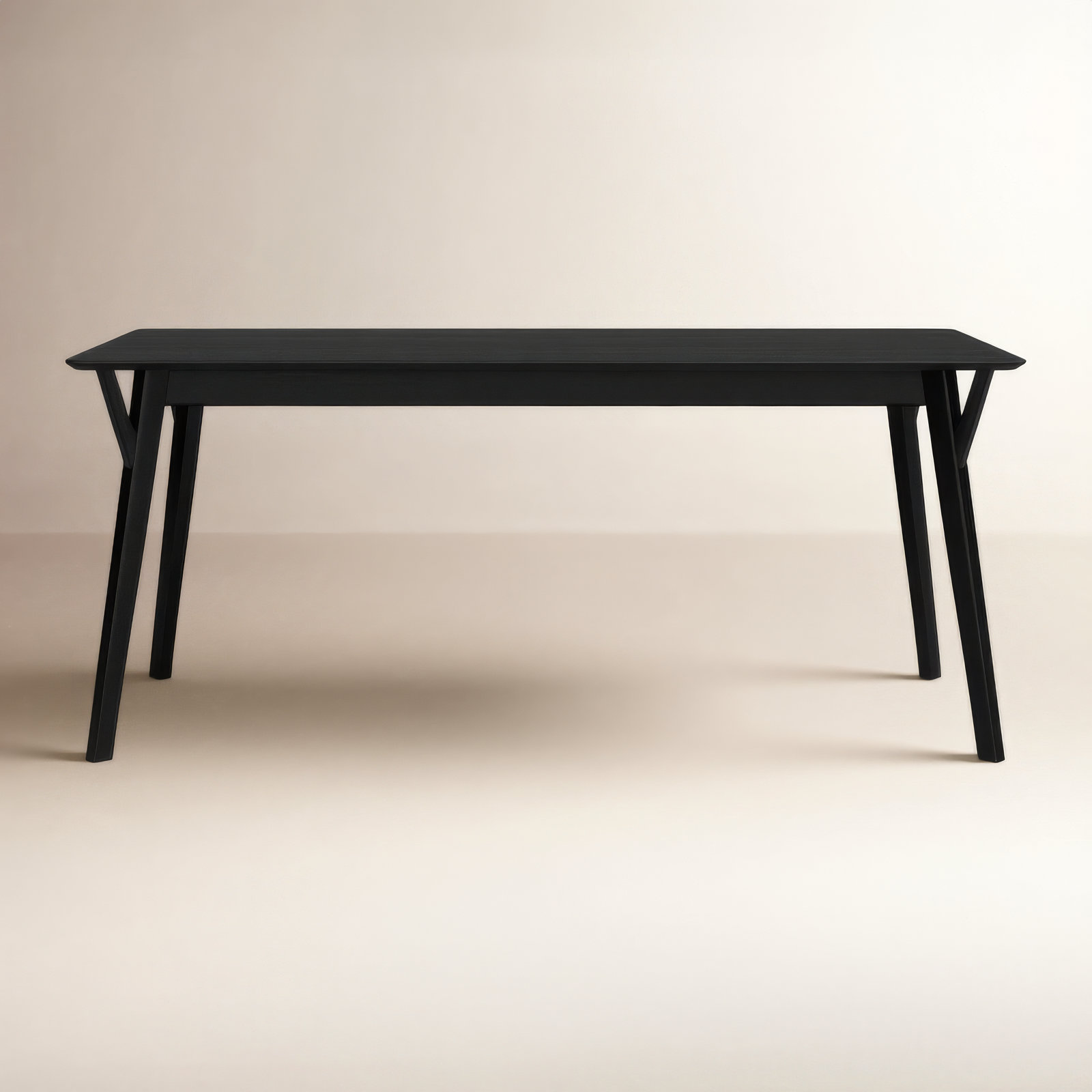 Evanston 71" Walnut Dining Table, Black