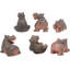 Ensemble de 6 figurines hippopotame Delauren