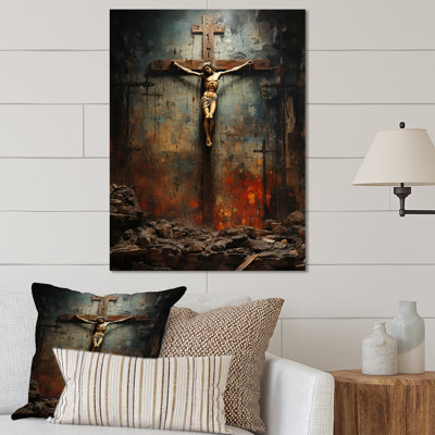 Christianisme Crucifixion, obscurité - reproduction d'art en métal
