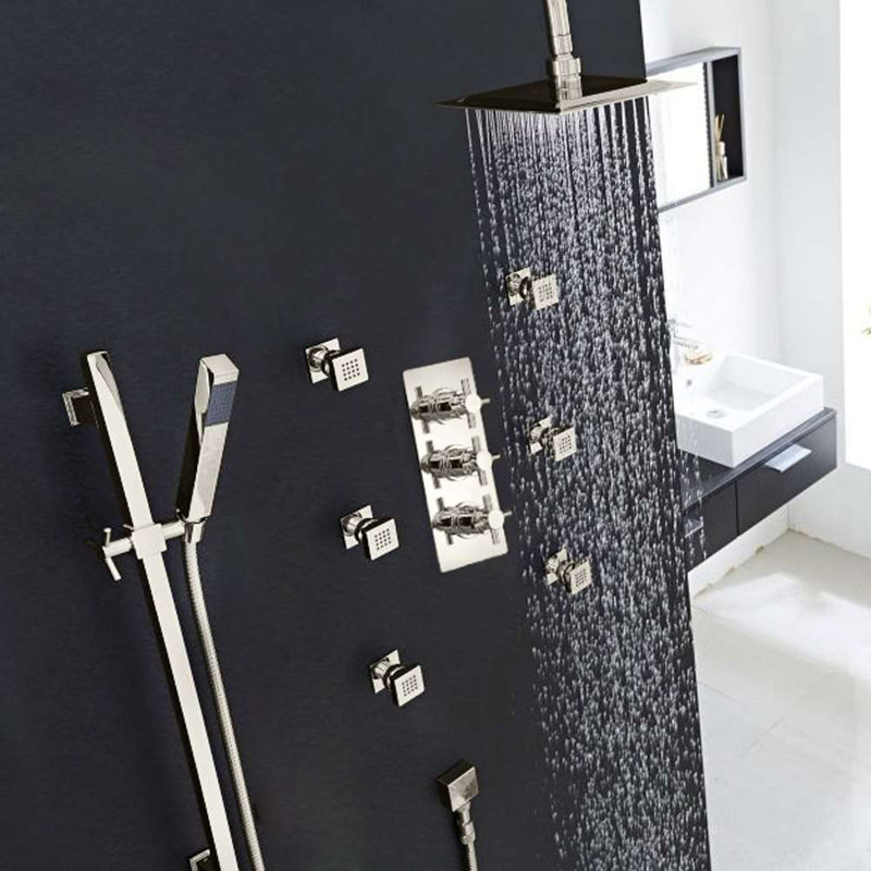 Ensemble de pomme de douche au plafond avec 6 jets de massage Reno