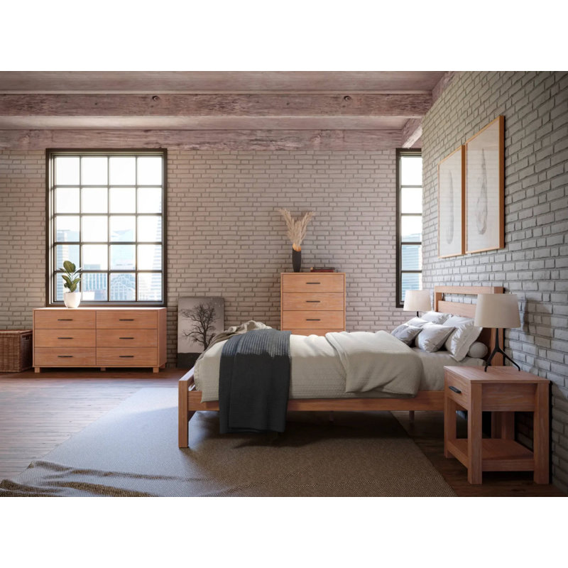 Loft Bedroom Set (5-Piece), Brown, Queen