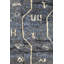Tapis bleu en laine noué à la main de conception unique nouvel âge 5 pi 6 po x 8 pi 4 po Beni Ouraine