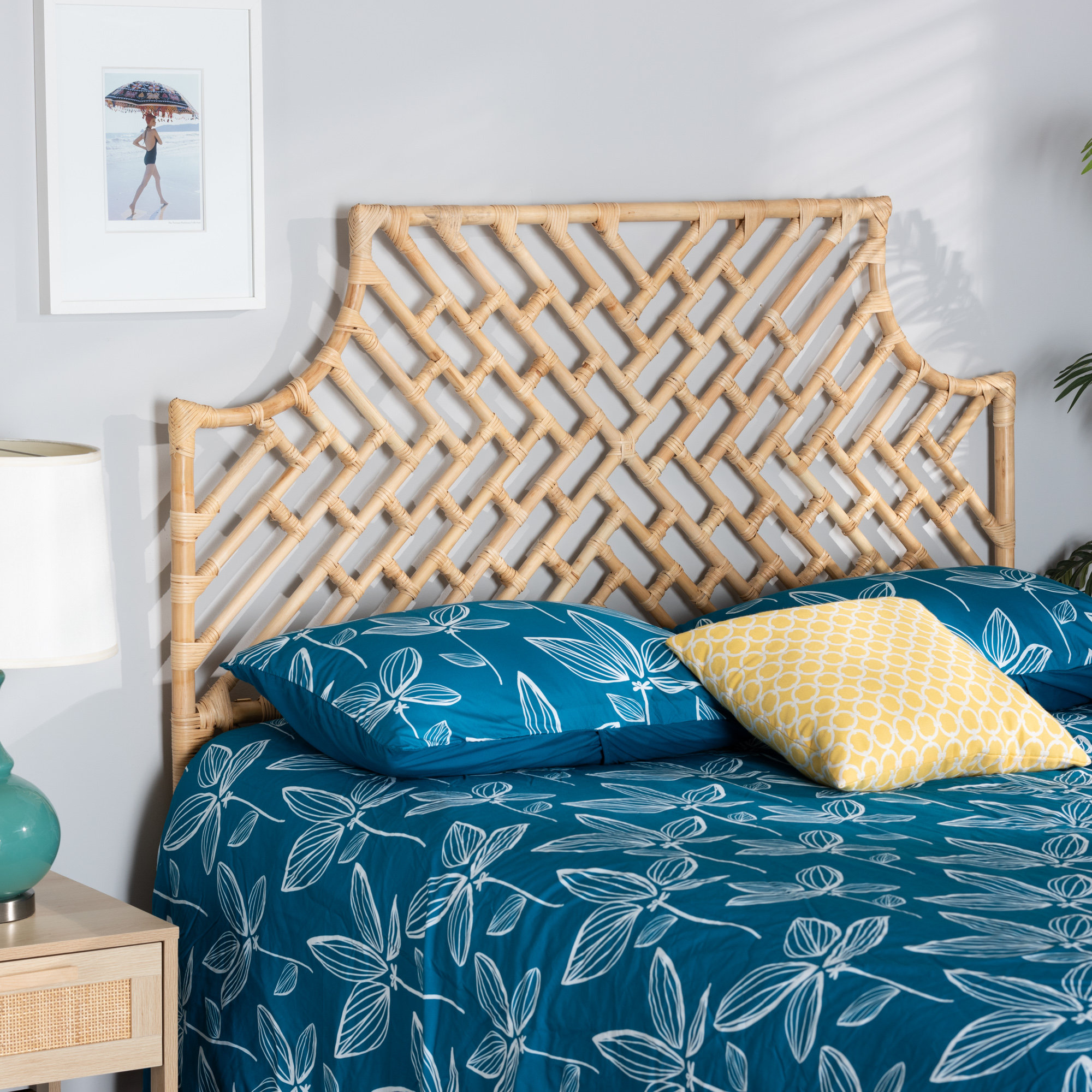 Wholesale Interiors Queen Wicker Rattan Panel Headboard Reviews Wayfair