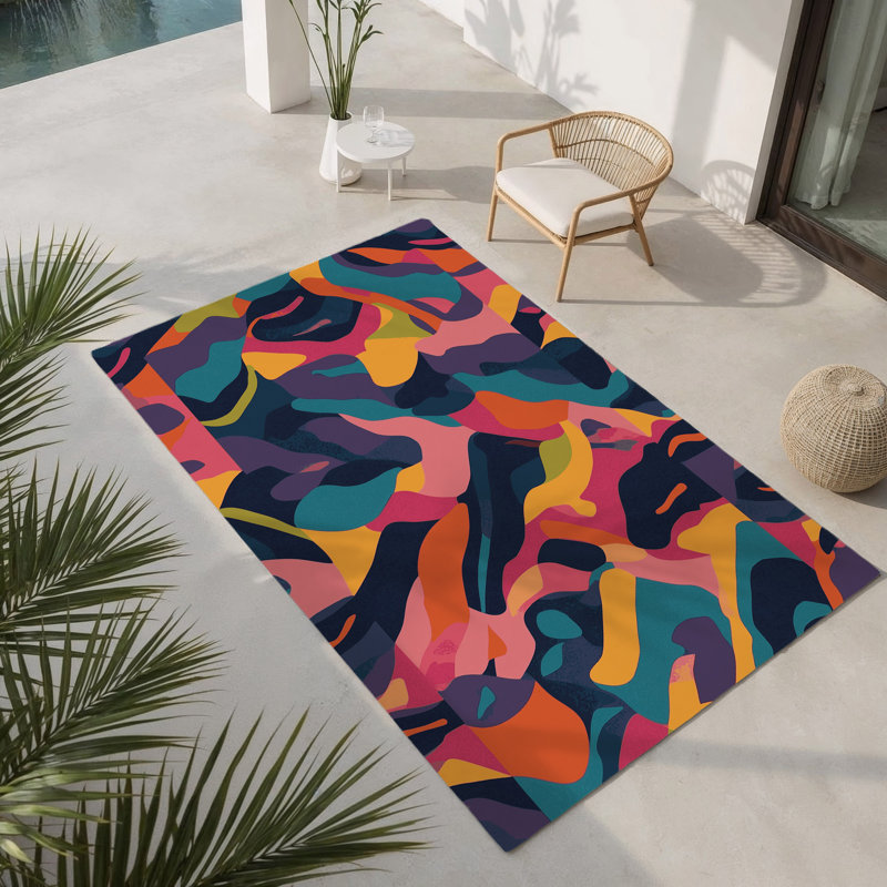 Tapis intérieur et extérieur Plasma Trails, Rectangle 1 pi 6 po x 2 pi 6 po