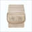 Outdoor Wood Square MGO Side Table With Simulated Braided Cord – Indoor Retro End Table For Home & Patio Decor