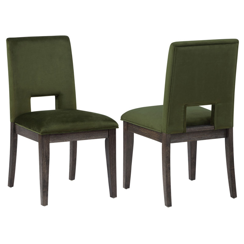 Chaise d'appoint rembourrée en polyester Regan Evan, Vert émeraude