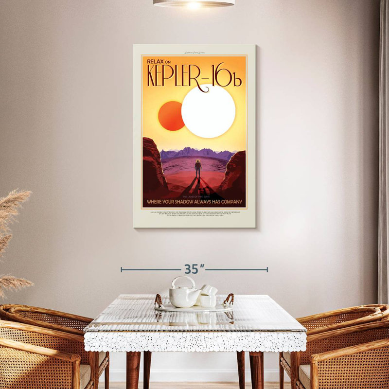 Oberle Retro Kepler 16B Print, 45" H x 30" W