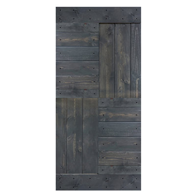 Patented Product S Style Sliding Barn Door Without Installation Hardware Kit (Door Slab Only) - Assembly Required