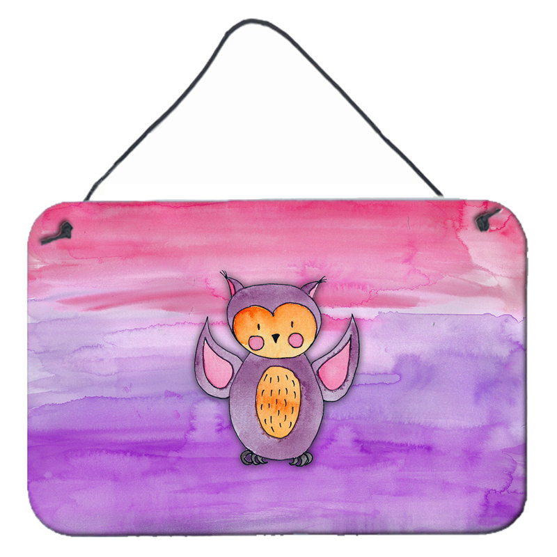 Décoration murale aquarelle hibou