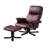 Robillard Faux Leather Swivel Recliner with Footstool-25211379