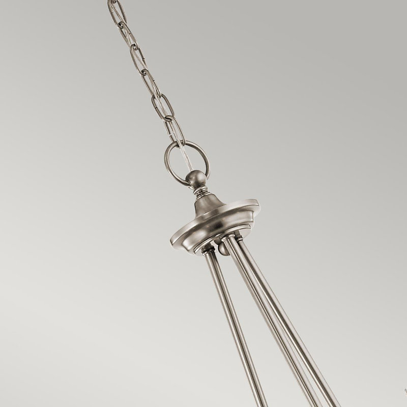 Eide 5 - Light Shaded Chandelier, Classic Pewter