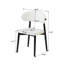 Ensemble de 6 chaises de salle à manger modernes rembourrées en similicuir et bois d'hévéa-55991187