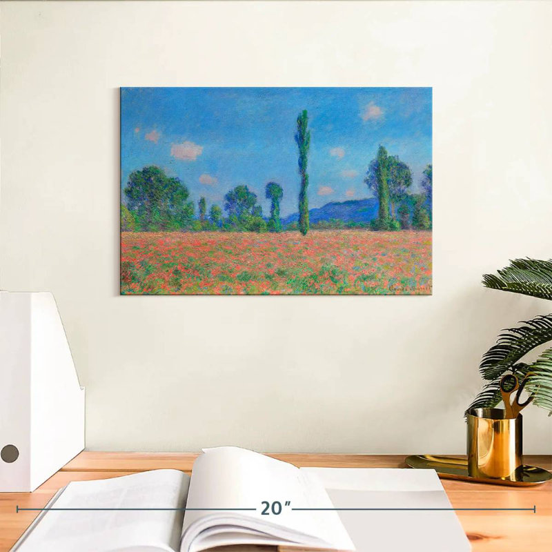 Alvord, champ de coquelicots, Giverny, 1891, H 8 po x l 12 po