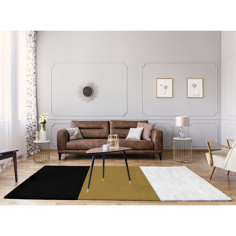 Tapis noir/beige zone, Rectangle 9 pi x 12 pi