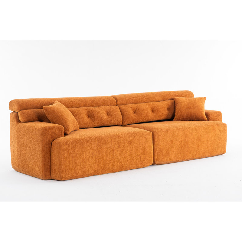 Siège de compression orange avec canapé spacieux intérieur confortable pour se divertir et se détendre, Orange