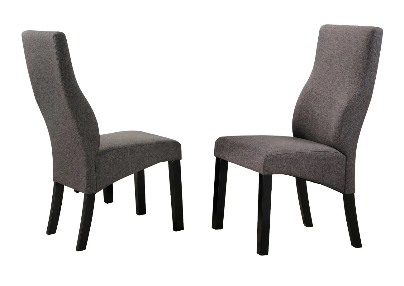 Dawna King Louis Back Side Chair (Set of 2) Beachcrest Home Upholstery Color: Black