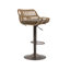 Swivel Upholstered Adjustable Height Counter Stool-329266637