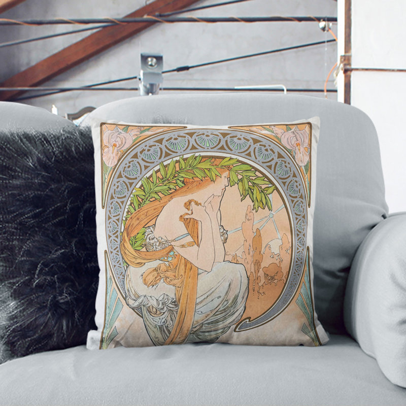The Arts Poetry Vol.2 Scatter Cushion, White, 55cm H x 55cm W x 20cm D
