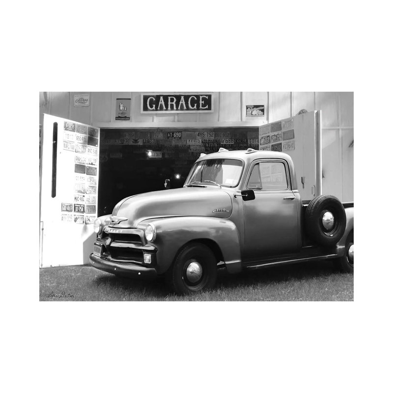 Chevy At Country Garage by Lori Deiter - Wrapped Canvas Gallery-Wrapped Canvas Giclée, 20.32 cm H x 30.48 cm W