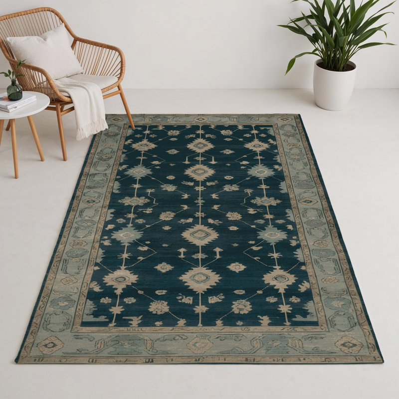 Tapis bleu intérieur et extérieur surteint