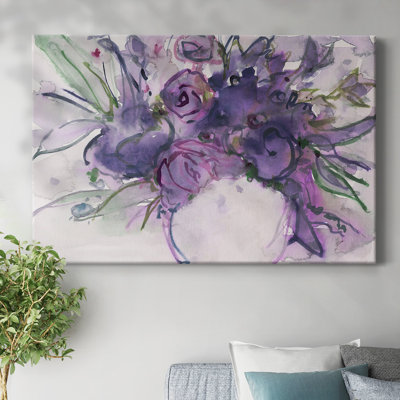 Lavender Floral Splendour I-Gallery Wrapped Canvas