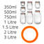 Silicone Preserves/Biscuits Jar Seals - Set of 6-55599203-55599202