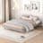 Floating Platform Bed Frame-732939511-732939498