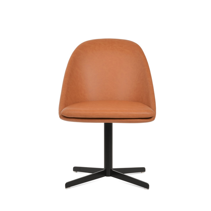 Chaise d'appoint 4 étoiles Avanos, Noir, Caramel