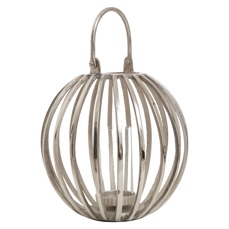 Aura Glass Tabletop Lantern, 35cm H x 32cm W x 32cm D