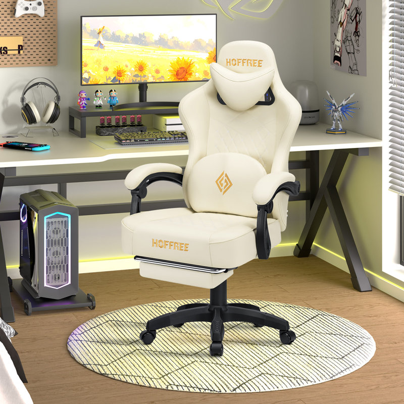 Fauteuil lombaire inclinable et ergonomique Ivy Bronx, Crème