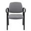 Chaise d'invité Theo avec structure en acier moderne, vinyle antimicrobien gris-118318976
