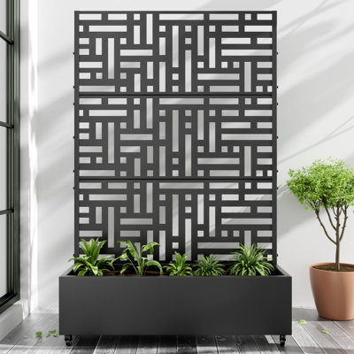 Abraham Metal Planter Box with Trellis