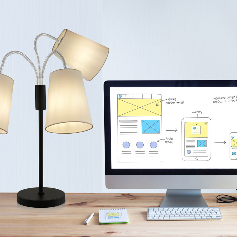 35.4" Black Desk Lamp