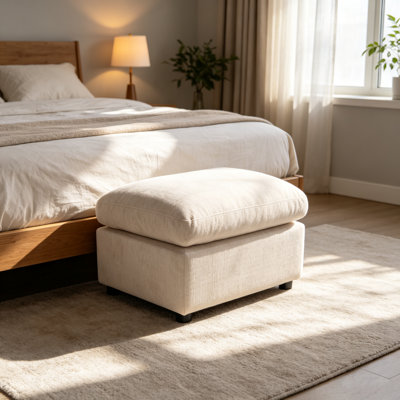 Repose-pieds modulaire modulaire beige