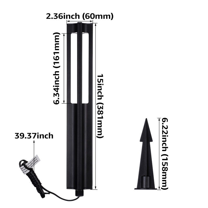 Balises DEL blanc chaud basse tension pour allées, en aluminium, 12-24 V CA/CC, étanches IP65, 3000 K